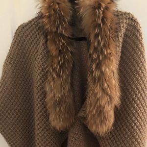 J. McLaughlin Fur Poncho- NEW!